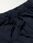 Hartford - Joggy Straight-Leg Cotton-Twill Trousers - Blue
