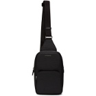 Ermenegildo Zegna Black Leather Messenger Bag