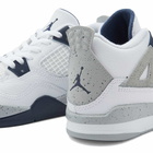 Air Jordan Men's 4 Retro PS Sneakers in White/Midnight Navy/Smoke Grey