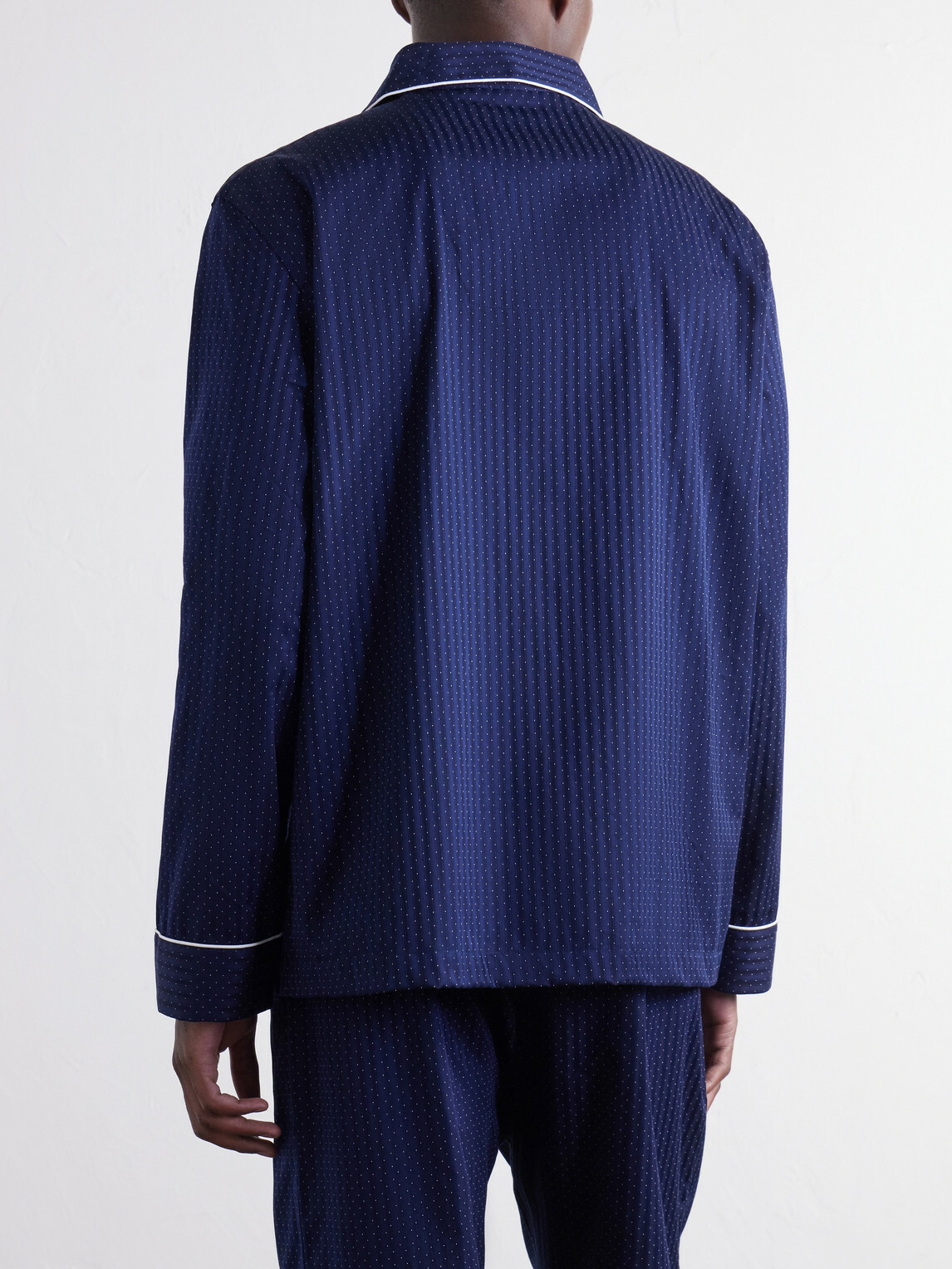 Derek Rose - Royal Printed Cotton-Poplin Pyjama Set - Blue