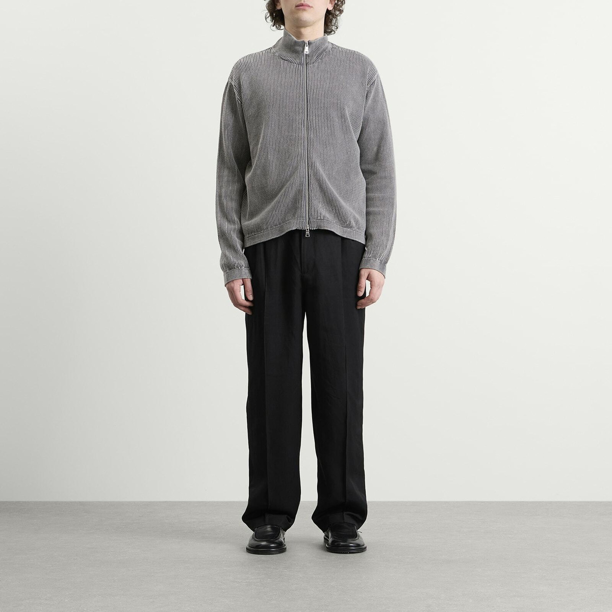 MKI Men's Presented by END. Pigment Dyed Loose Gauge Track Jacket in Pigment Grey