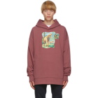 Acne Studios Pink Dinosaur Print Hoodie