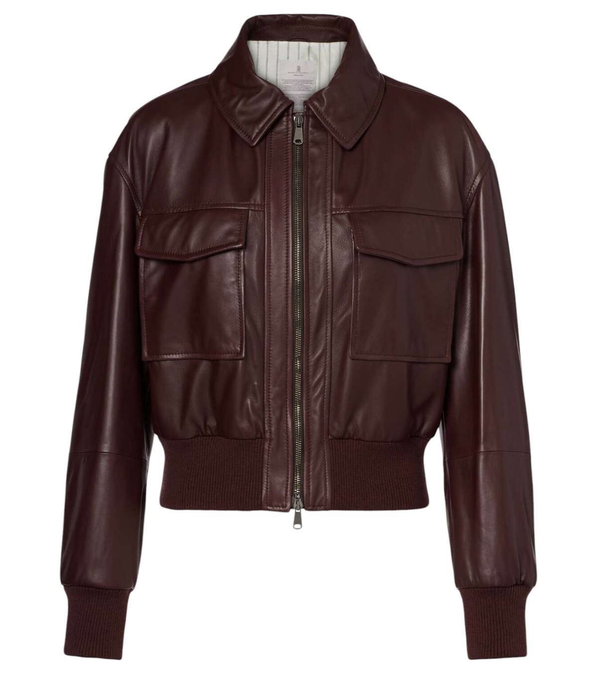Brunello Cucinelli Jacket Beige Womens Leather Jacket
