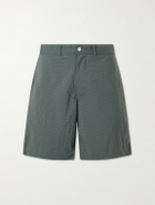 Beams Plus - Straight-Leg Checked Seersucker Shorts - Green