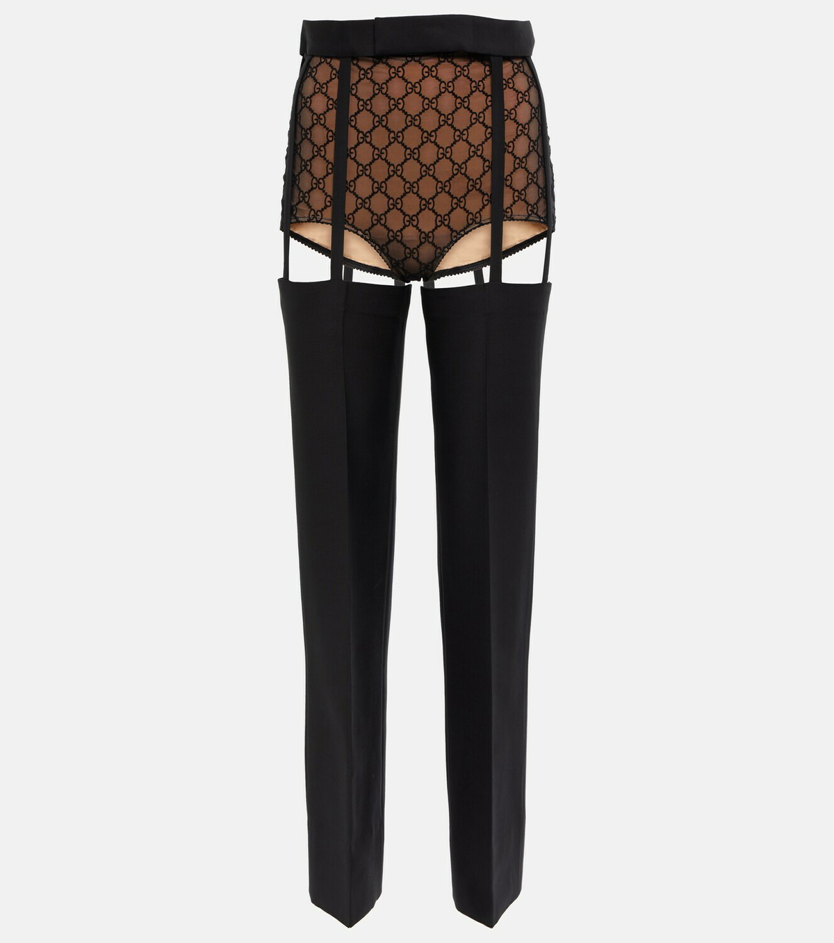 Gucci Cutout wool and silk pants Gucci
