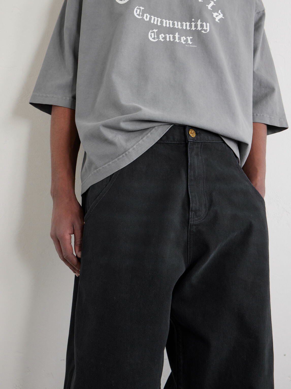 Willy Chavarria - Bad Boy Barrell-Leg Jeans - Black