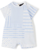 Versace Baby Blue Patchwork Print Bodysuit
