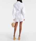 Patou Ruffled cotton shirt dress