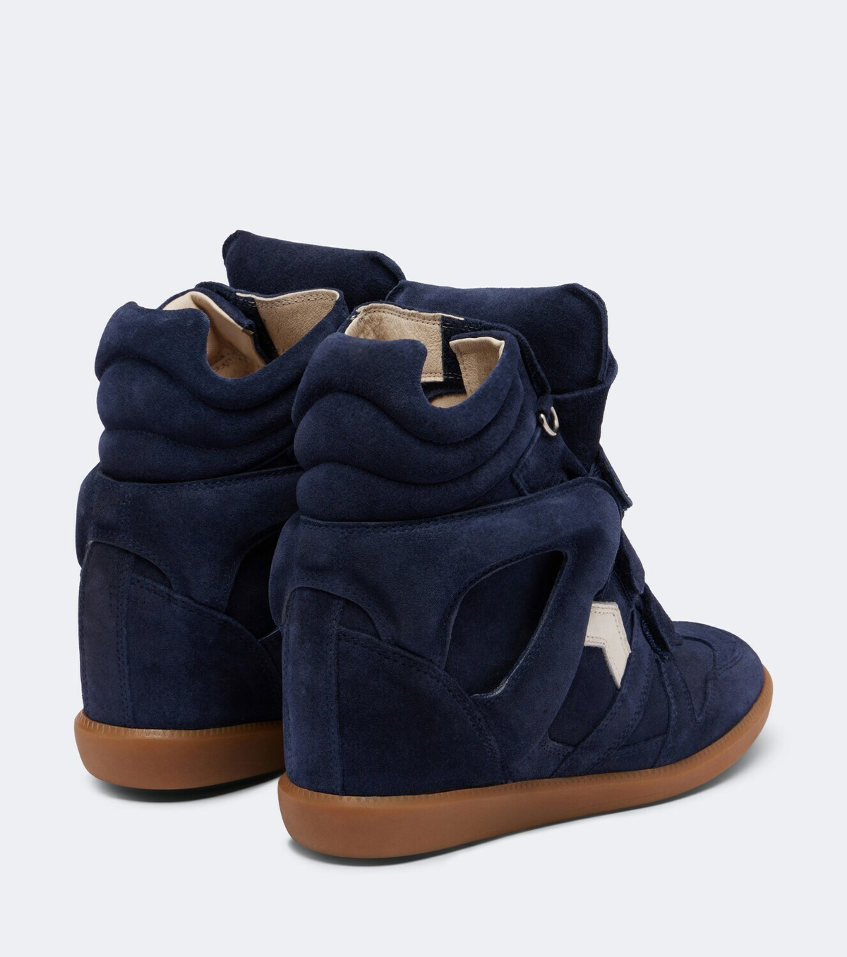 Isabel Marant Beckett leather and suede wedge sneakers