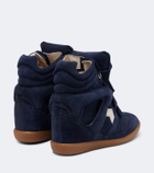 Isabel Marant Beckett leather and suede wedge sneakers