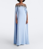 Carolina Herrera Embellished crêpe gown