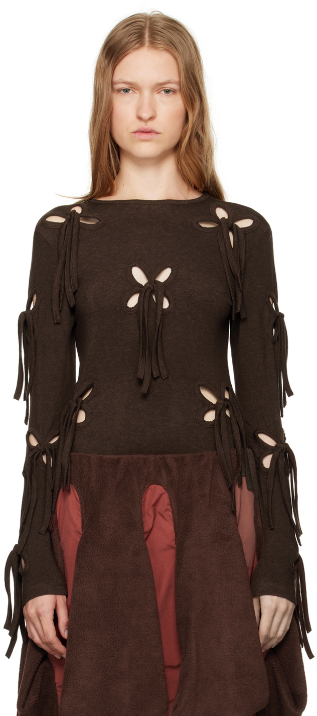 J.Kim Brown Petal T-shirt