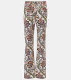 Etro Printed mid-rise straight jeans