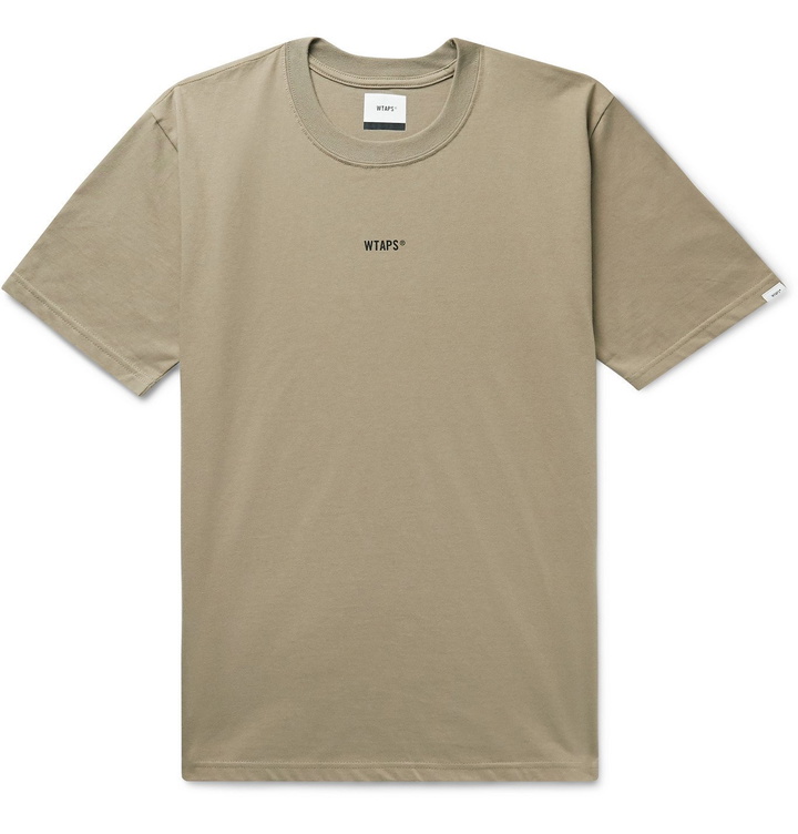 Photo: WTAPS - Logo-Print Cotton-Jersey T-Shirt - Neutrals