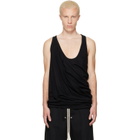 Rick Owens Black Tower Draped Pony Tank Top