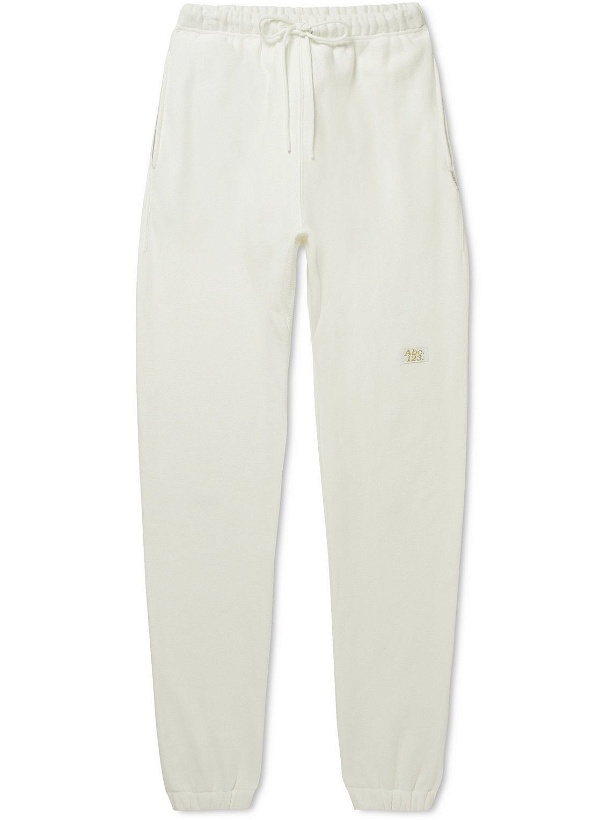 Photo: Abc. 123. - Tapered Logo-Appliquéd Cotton-Jersey Sweatpants - White