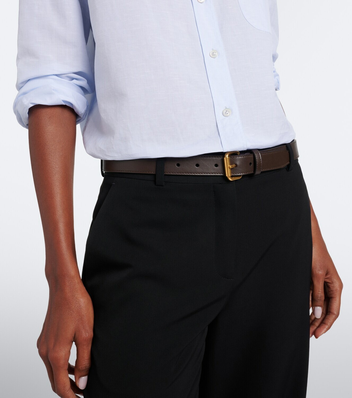 The Row Geo leather belt