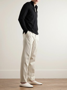 Zegna - Straight-Leg Cotton and Wool-Blend Twill Trousers - Neutrals