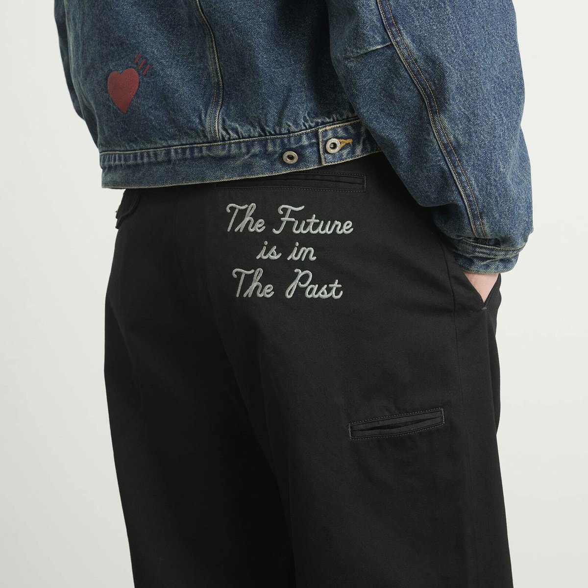 Human Made Men's Double Pleated Wide Chino Pants in Black