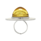 Marni Orange Metal and Resin Ring