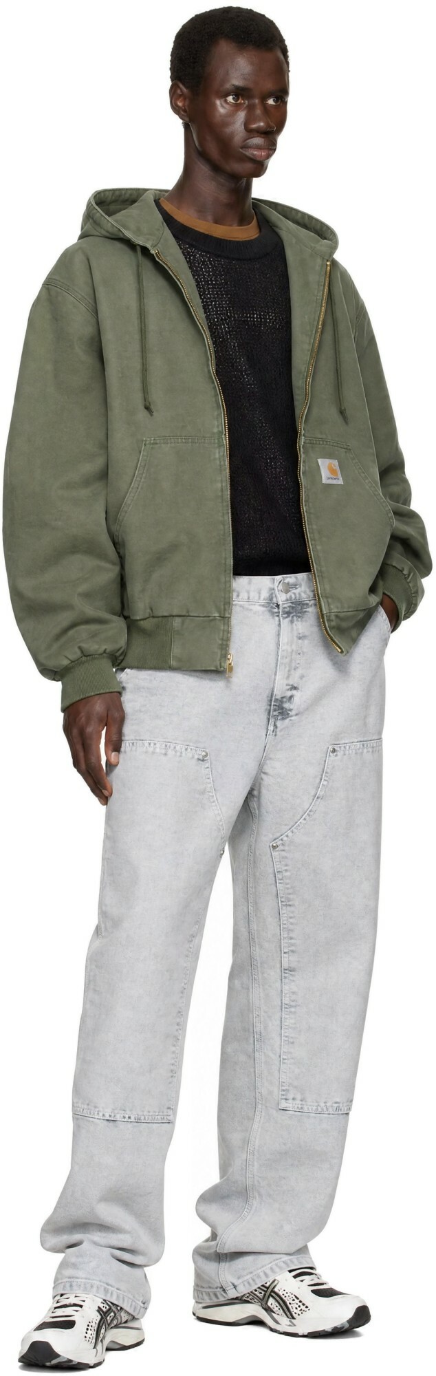 Carhartt Work In Progress Gray Double Knee Trousers