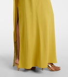 Taller Marmo Berenson one-shoulder crêpe  cady gown