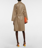 Loewe Belted wrap leather coat