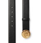 Versace - 3.5cm Black Full-Grain Leather Belt - Men - Black