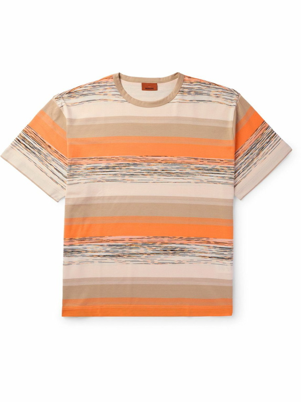 Photo: Missoni - Space-Dyed Cotton-Jersey T-Shirt - Orange
