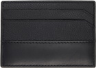 Hugo Black Stacked-Logo Trim Card Holder