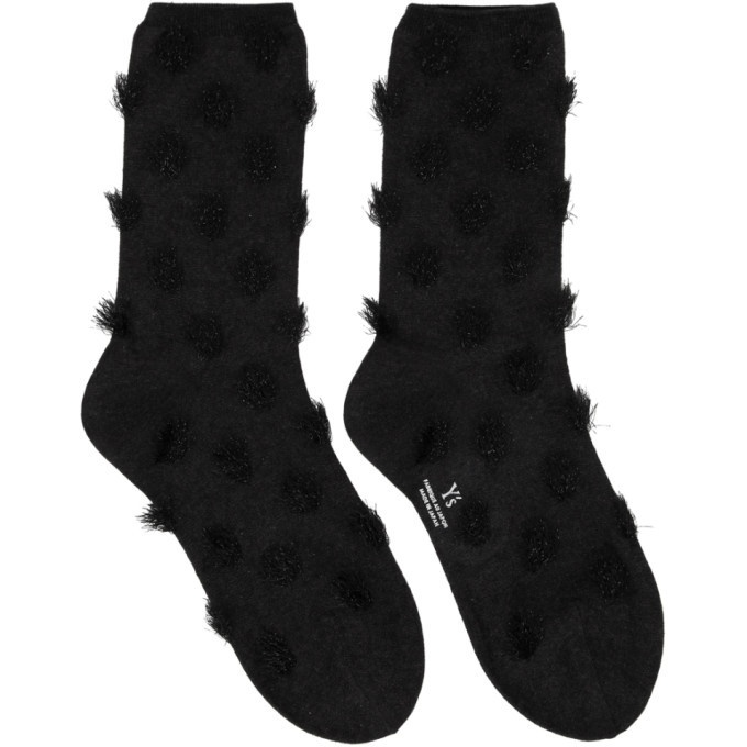 Photo: Ys Grey Polka Dot Socks