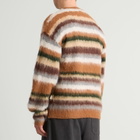 Bound Men's Alpaca Brushed Stripe Jumper in Tan Multi