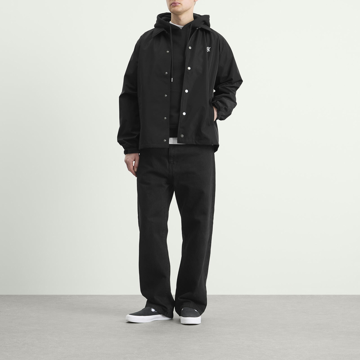 Daily Paper Men's Alias Dias Coach Jacket in Black