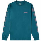 PACCBET Men's Long Sleeve Multi Logo T-Shirt in Green