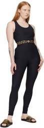 Versace Underwear Black Greca Border Tank Top