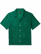 Howlin' - Cocktail in Towel Camp-Collar Cotton-Blend Terry Shirt - Green