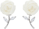 SHUSHU/TONG YVMIN Edition Paper Ball Rose Gemstone Leaf Stud Earrings