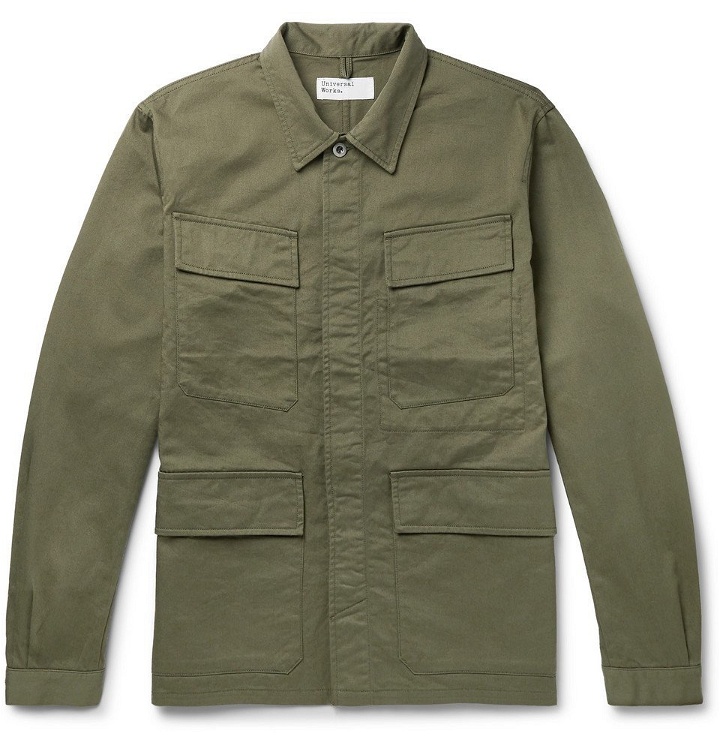 Photo: Universal Works - Cotton-Twill Shirt Jacket - Army green
