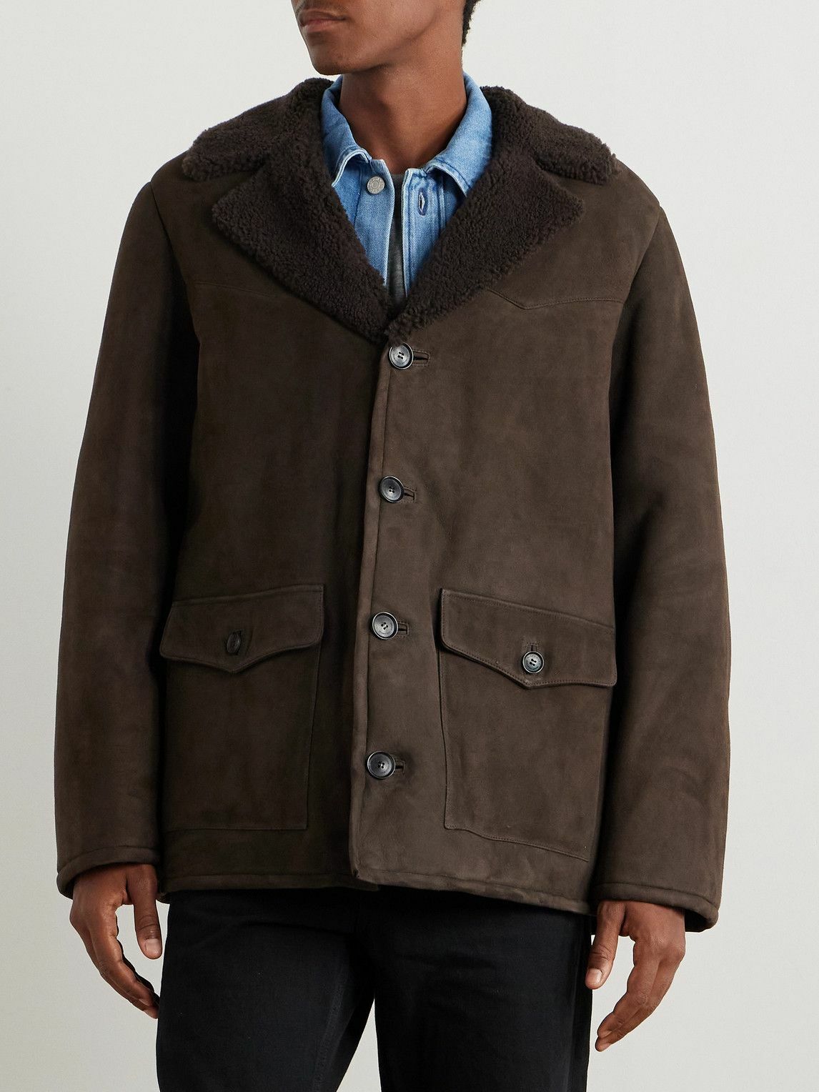 Nili Lotan - Goshen Shearling Coat - Brown