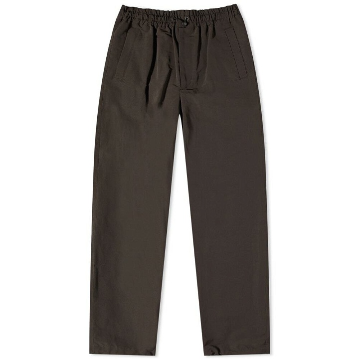 Photo: Auralee Men's Washi Hi Density Easy Pant in Dark Brown