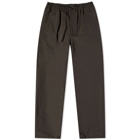 Auralee Men's Washi Hi Density Easy Pant in Dark Brown