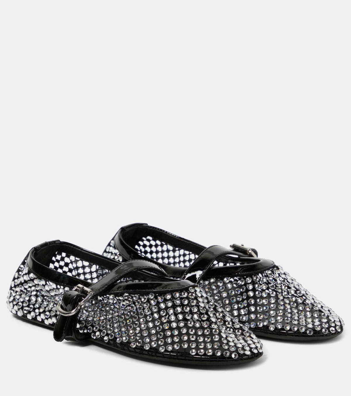 【関税&送料込】Alaia Ballerinas With Rhinestones ALAÏA Black Rhinestone Ballet Flats | ALAÏA US