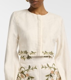 Agua by Agua Bendita Cumbre embroidered linen blouse