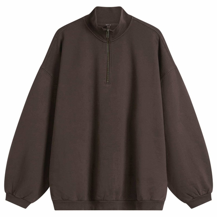 Photo: SKIMS Women's Boyfriend Fleece Slouchy Turtleneck Pullover in Espresso