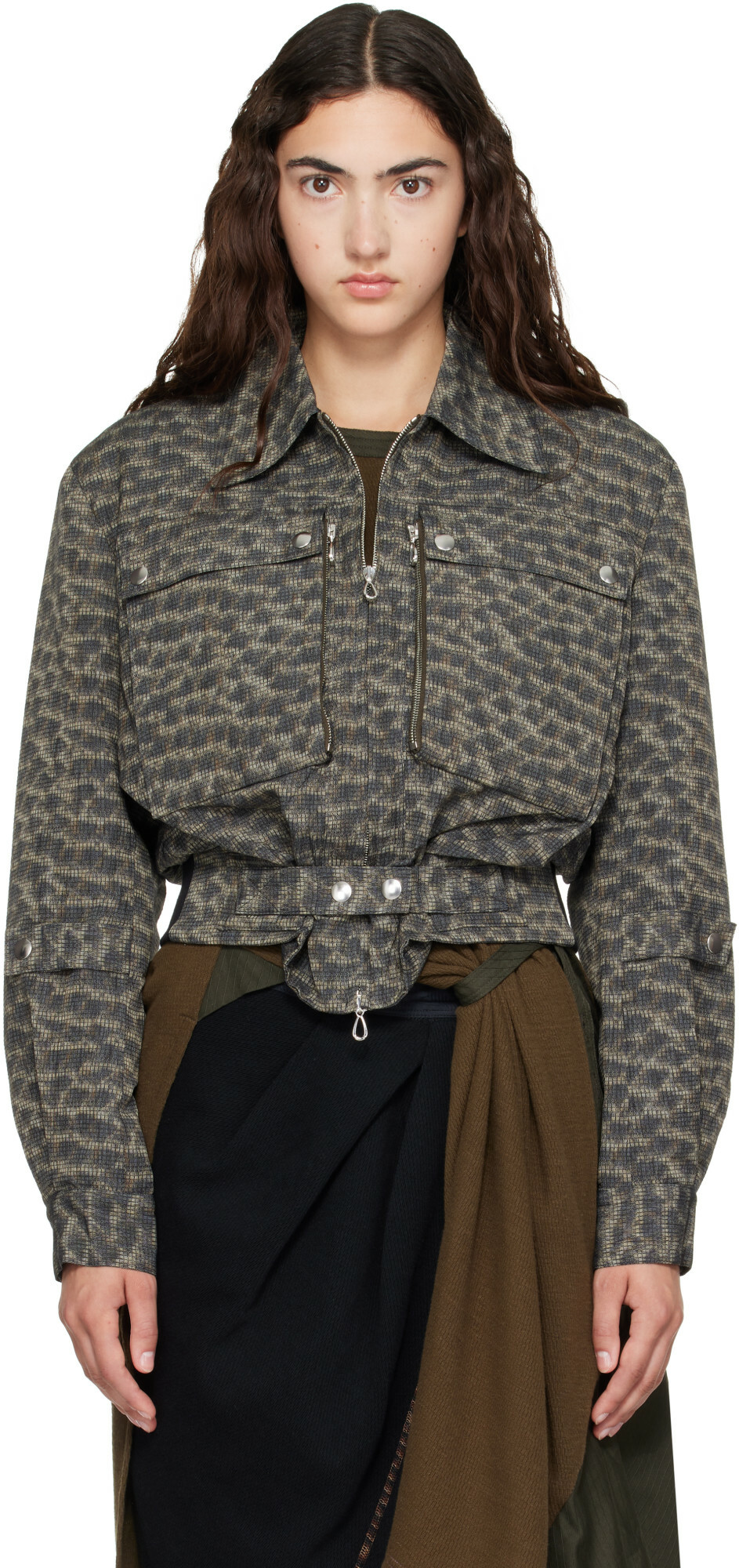 Kiko Kostadinov Green Peregrine Jacket