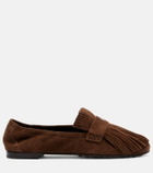 Tory Burch Ballet fringed suede loafers