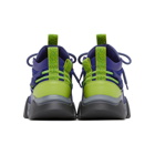 Versace Blue and Green Squalo Hiker Sneakers