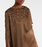 Marmar Halim Embellished caped draped gown