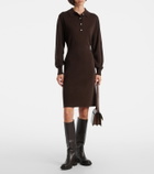 Jardin des Orangers Knitted wool and cashmere polo dress