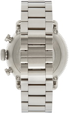 Shinola Silver Runwell Sport Chronograph 'The White Hurricane' 48 mm Watch